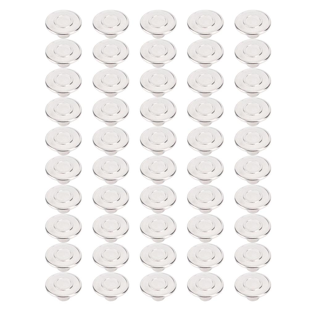 50 Sets Pants Buttons 17mm Stainless Steel Round Cap Pointed Screw Combo Thread Rivet Buttons for