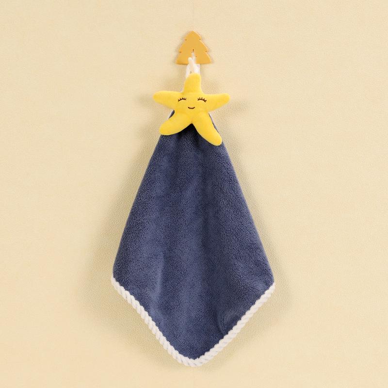 Cute Absorbent Hanging Hand Towel for Kids - Ideal for Bathroom or Kitchen Use