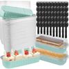 50Pcs Mini Loaf Pans with Lids and Spoons Cake Pans Aluminum Foil Baking Pan Bread Container Heat-Resistant Cake Mold for Party