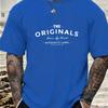 Pure Cotton Men's Loose T-shirt Breathable Casual Fashion Letter Pattern Printed Short Sleeved Round Neck Top