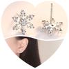 Silver Snowflake Stud Earrings Womens Girls Jewellery Xmas Gift Jewelry Elegant