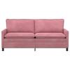 Pink Sofa 196 X 81 X 87.5 Cm Velvet