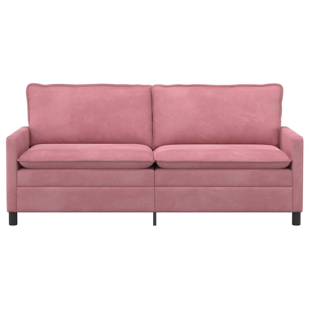 Pink Sofa 196 X 81 X 87.5 Cm Velvet