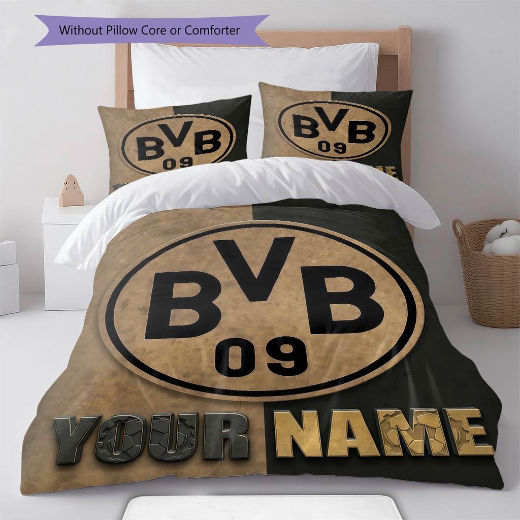 Custom Name,BVB 09 Pattern Bedding Home Decoration Birthday Gift ( 1 Duvet Cover + 2 Pillowcase, Without Core),fan Merchandise.