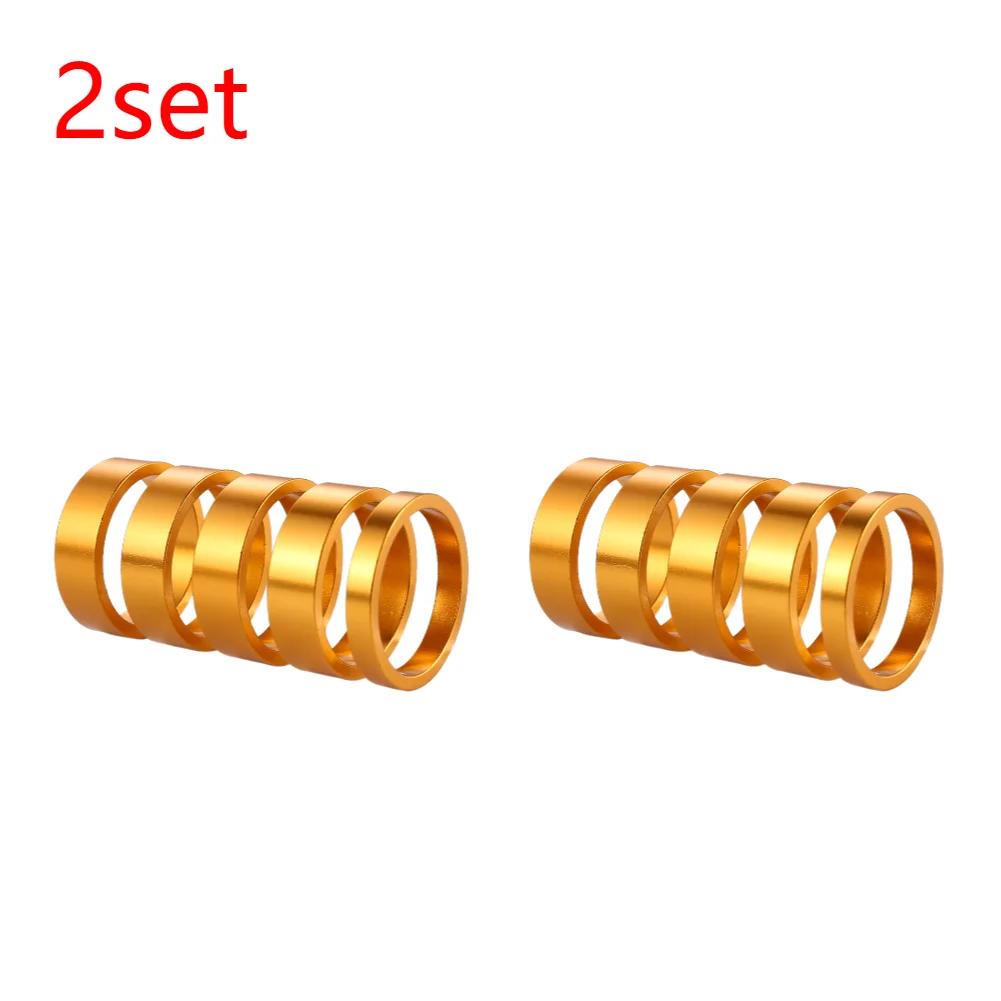 1/2/4set Aluminum Alloy Bike Headset Washer Mountain Bicycle Front Fork Washer Bike Stem Handlebar Spacers Ring Gasket