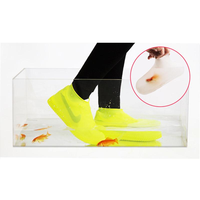 Waterproof Shoes Cover Reusable Silicone Anti-slip Thickening Rubber Rain Boots Shoe Protector Case