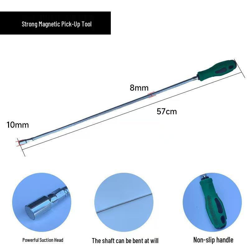 Bendable Magnetic Pickup Tool - Strong Auto Repair Aid