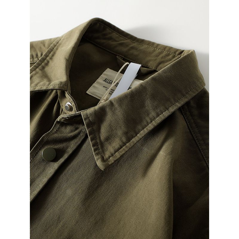 Amekaji American vintage Cotton Casual Cargo Shirts Men's Long sleeve Multi-pockets Outerwear Foreign Trade Men's Shirt