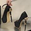 Zapatos de Mujer Sandalias de Plataforma de Moda para Mujer Tacones Altos Finos de 16 cm Peep Toe Sexy Zapatos de Salón para Mujer Zapatos de Boda para Mujer
