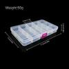 15 Slots Adjustable Plastic Fishing Lure Hook Tackle Box Storage Case Organizer