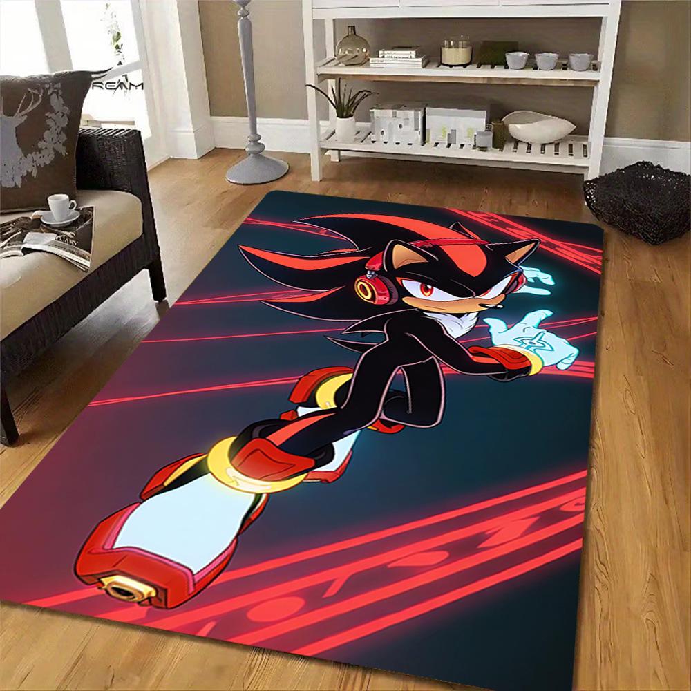 Sonic The Hedgehog Comic Book Decoration,Carpet,Living Room,Bedroom, Non-slip,Square rug