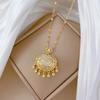 Tassel Auspicious Lock Light Luxury Temperament Gorgeous Full Diamond Necklace Women'S Versatile Collarbone Chain Titanium Steel Chain