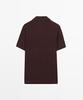Masimodutti Cotton Blend V-Neck Knit Polo Shirt