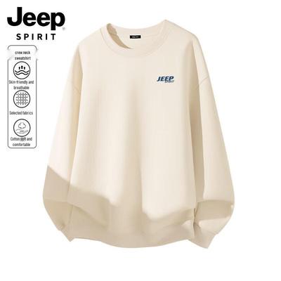 JEEP SPIRIT Men's Casual Crewneck Long-Sleeve Sweatshirt