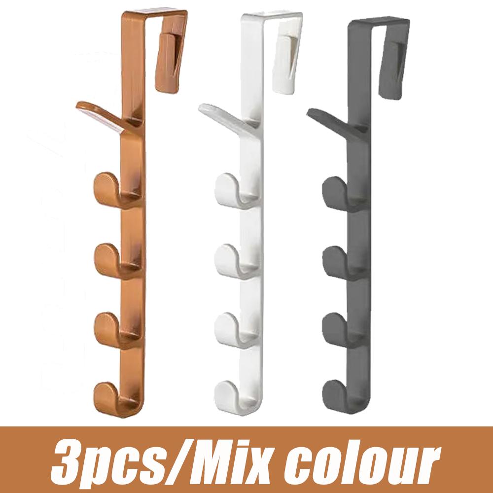 1/2/3pcs Door Hanger Clothes Rack For Hanging Door Organizer Caps Hooks Purse Holder Home Storage For Bedroom Hooks Bags Rails
