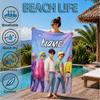 Custom Name Fantasy Night Trio K-Pop Beach Towel Microfiber Beach Towel, Lightweight and Quick-Dry, for Summer Travel, Swimming Pool Gift