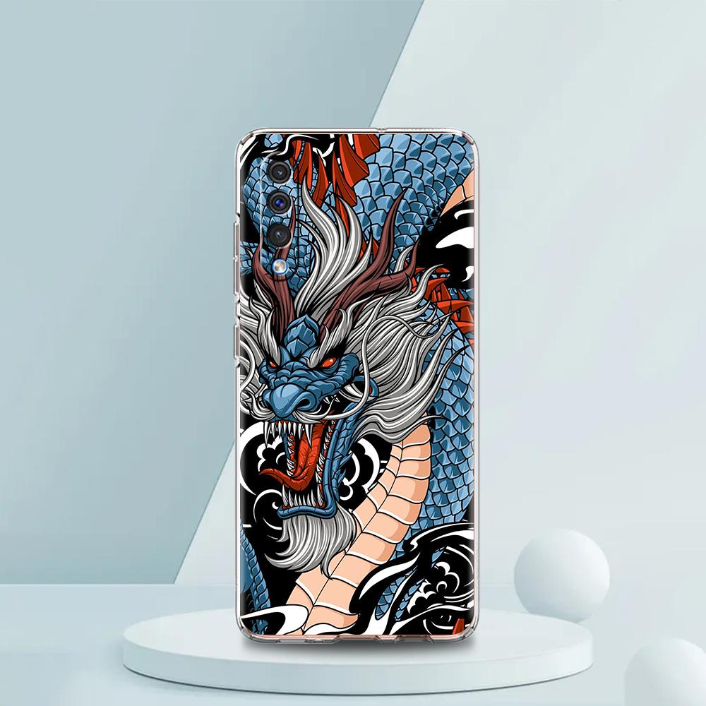 Chinese Dragon Transparent Phone Case for Samsung Galaxy A12 A50 A52 A70 A40 A10 A20 A30 A02 A03S A04 Cover Silicone Shell Capas