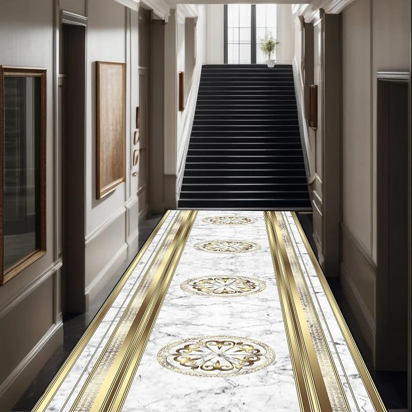 Classical Luxury Runner Carpet Hallway Decoration Home Carpets for Living Room Large  Passageway Floor Mats Long Corridor Rug