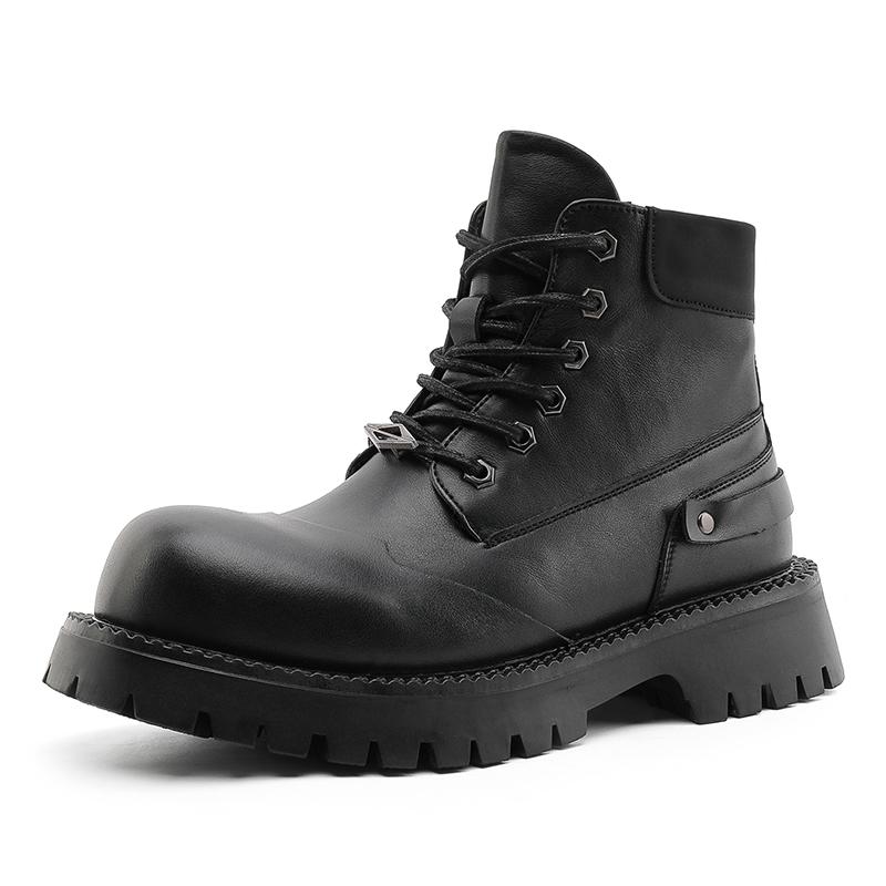 

Мода 38-46 Черные повседневные мужские ботинки Роскошный дизайнерский классический стиль Работа и вечеринка Отдых на открытом воздухе Уличная трендовая молодежная качественная обувь 46 чёрный