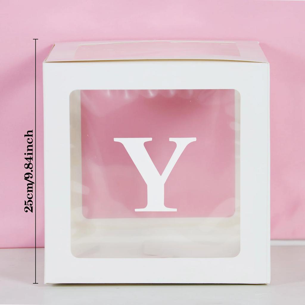 Průhledná Krabice s Písmenkovými Balónky Dekorace Všechno Nejlepší k Narozeninám Svatba Dekorace Potřeby pro Narozeninovou Oslavu dekorace svatba roztomilý