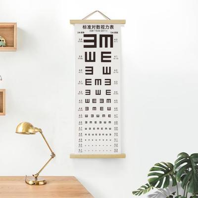 Gráfico de Ojos Multiusos Impermeable Estandarizado Impresión Clara Lectura Precisa Examen de la Visión Ocular Espesar Adultos Niños Pared Gráfico de Agudeza Visual Lienzo