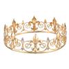 New Baroque bridal crown golden rhinestone gun tip shape round crown