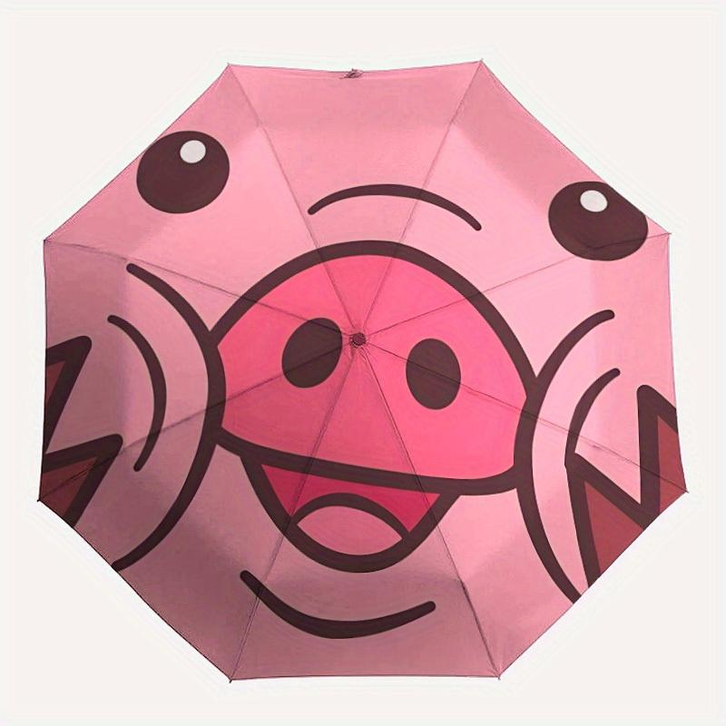 

1pc Cute Pig Automatic Open/close Folding Umbrella, Compact Portable Travel Umbrella,Durable Construction yy250814138