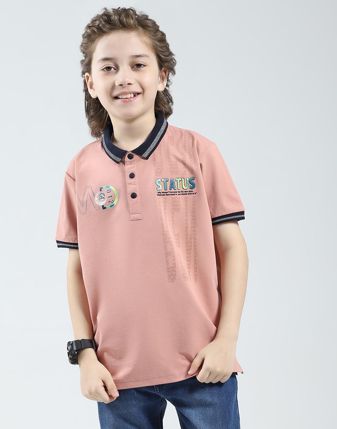 Monte Carlo Boys Printed Collar Neck Tshirt 4-5 Years