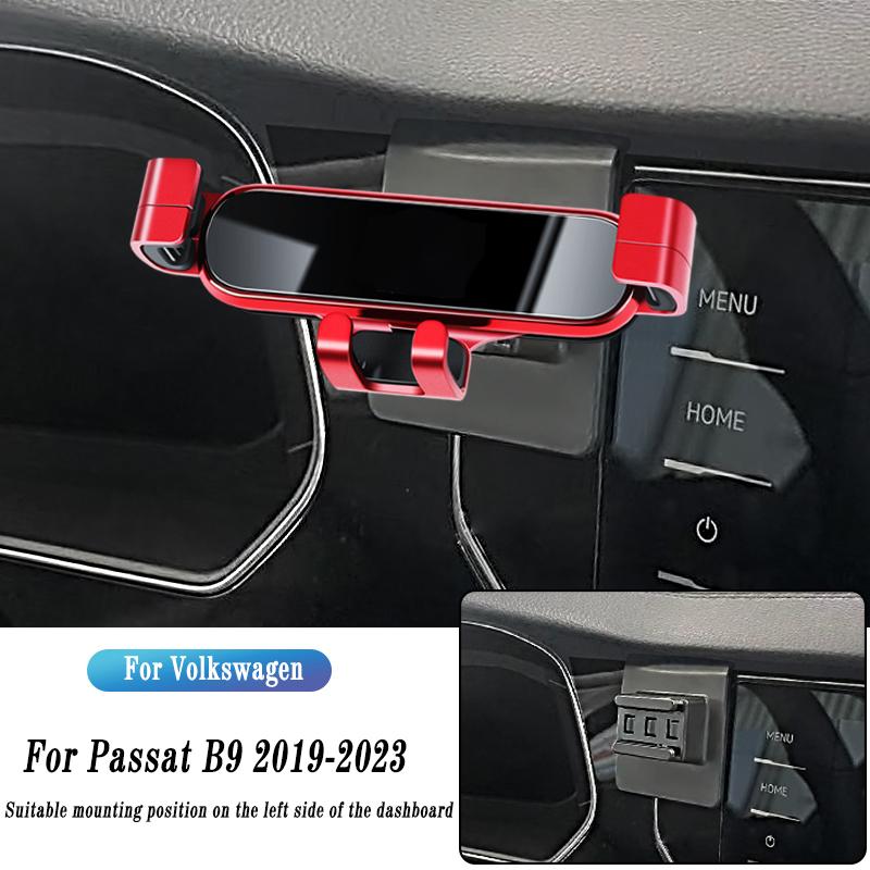 Car Phone Holder For Volkswagen Passat B7 B8 B9 2011-2022 Gravity Navigation Bracket GPS Stand Air Outlet Clip Rotatable Support