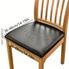 Waterproof PU Chair Cushion Cover For Kitchen Dining Room Leather Seat Cover Dining Room Chair Seat Cushion Cover Solid Color