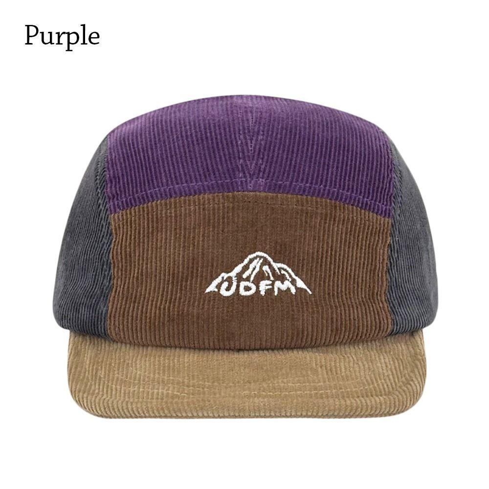 Vintage Short Brim Baseball Cap Casual Trucker Cap Winter Snapback Hat  for Men Women