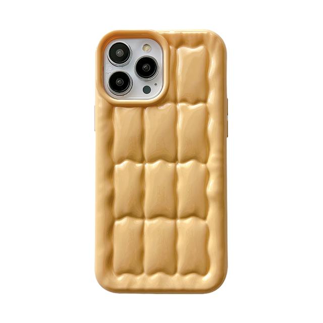 3d Plating Silver Bread Air Cushion Phone Case For Iphone 14 13 12 11 Pro Max Solid Color Shockproof Soft Silicone Cover