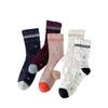 Retro Ethnischer Stil Damen Socken Herbst und Winter Literarisch und Künstlerisch Mittellange Baumwollsocken Dreidimensionale Reliefstrümpfe Hof