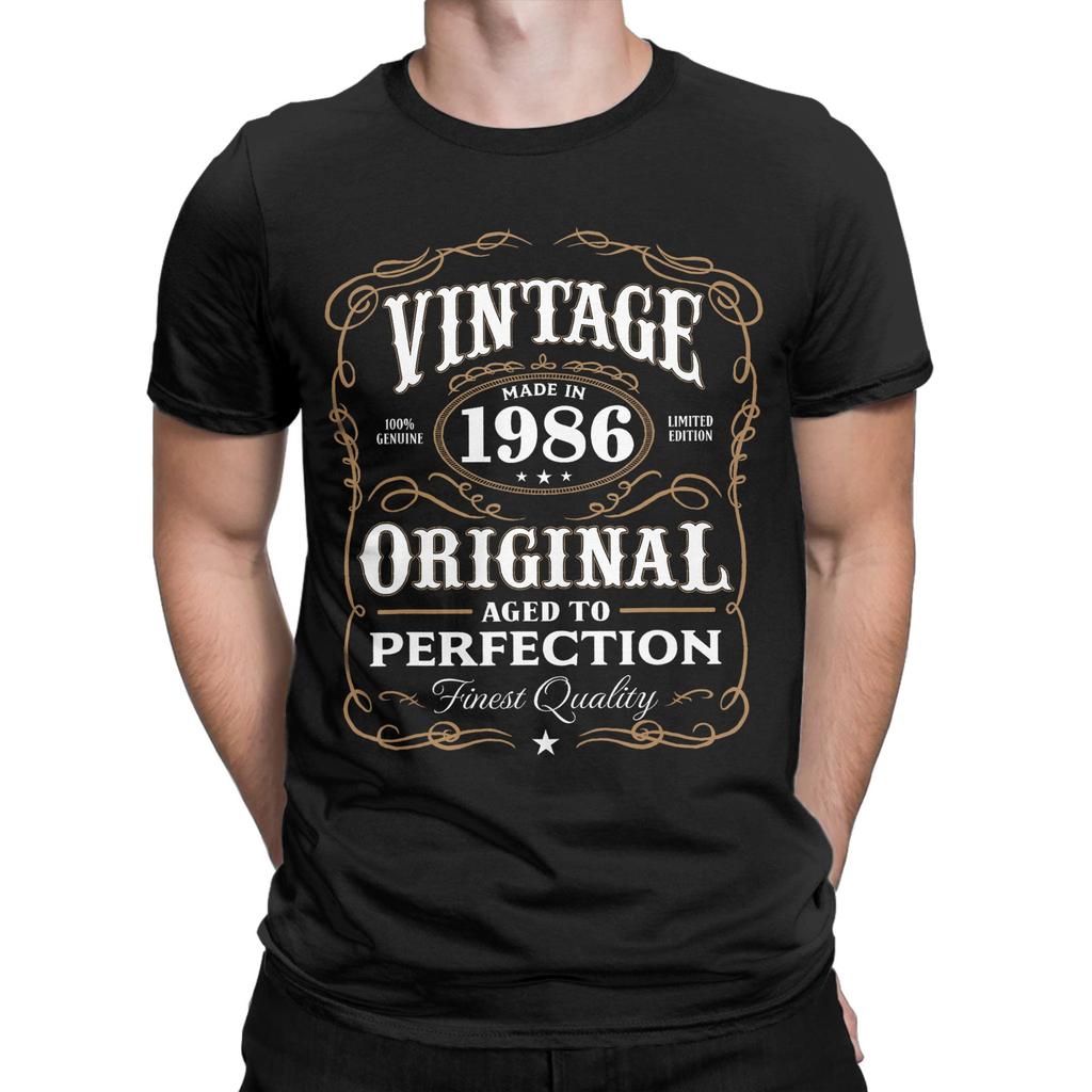1986 Limited Edition TShirts for Unisex Unisex Retro 40th Birthday Funny 100 Cotton Tees O Neck T Shirts Big Size Tops