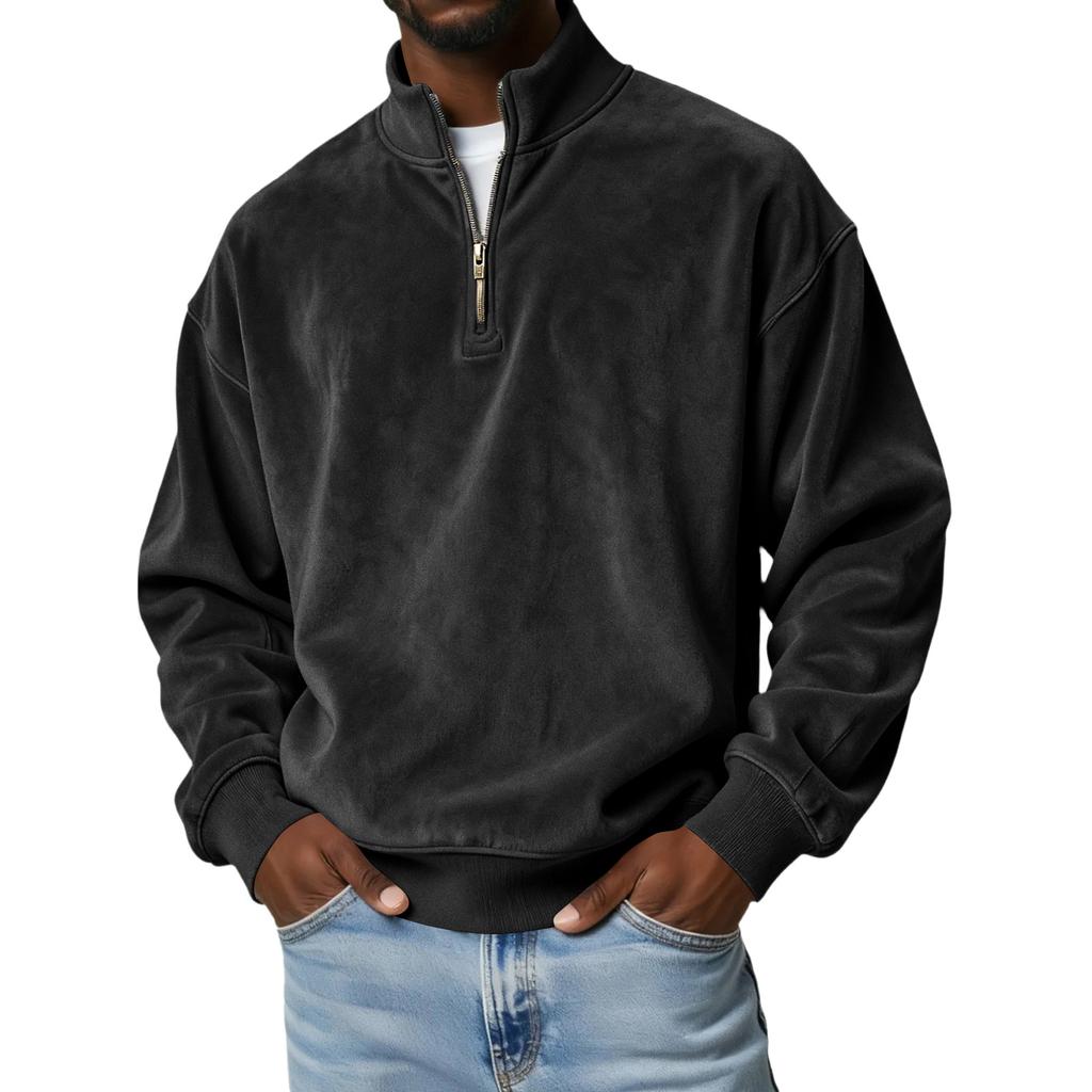 Sudadera con capucha y cremallera casual para hombre