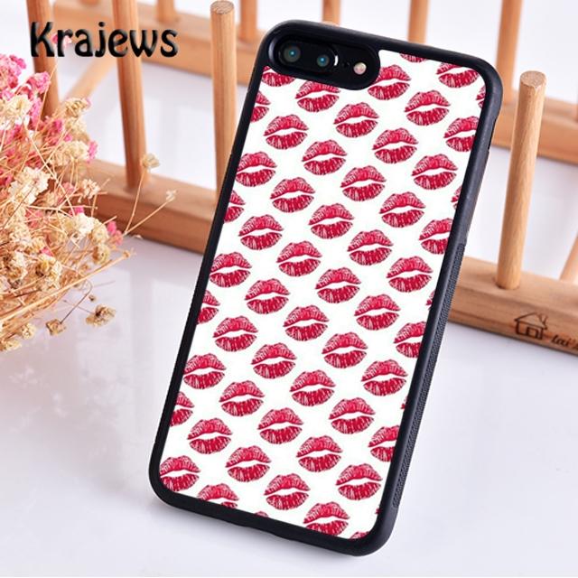 

Чехол для телефона Krajews Kiss Me Red Lip Fundas для iPhone 14 5 6s 7 8 plus X XR XS 11 12 13 pro max Samsung Galaxy S21 S22ultra iPhone 14
