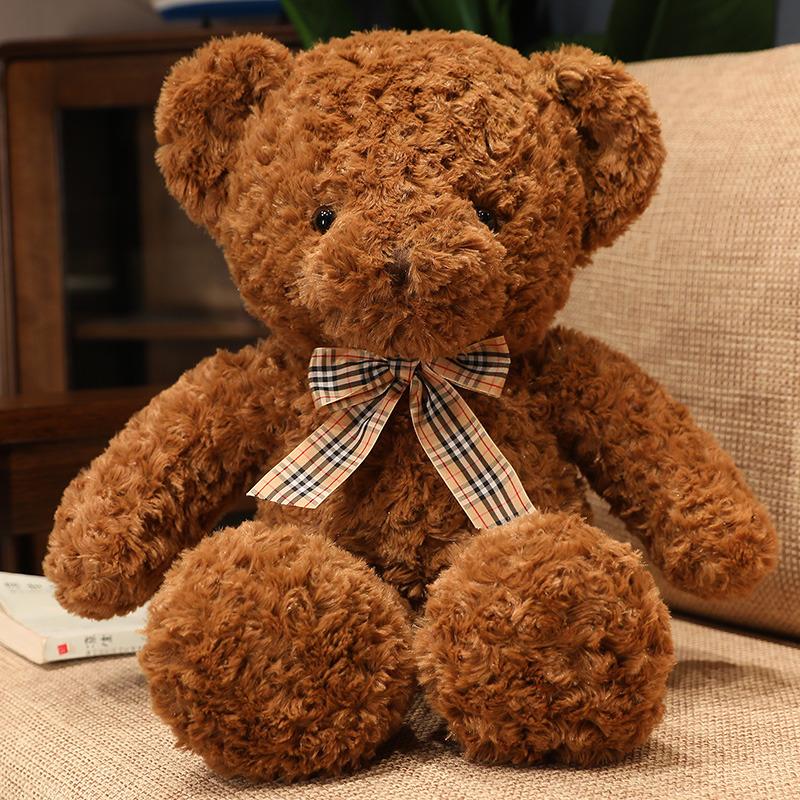 

Cute teddy bear doll plush toy bear hug bear doll children sleep soothing rag doll send girlfriend 40cm（0.25kg） темно-коричневого