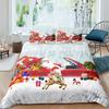 Duvet Cover Set 3D Santa Claus Merry Christmas Single Double Size Holiday Atmosphere Decoration Soft and Comfortable