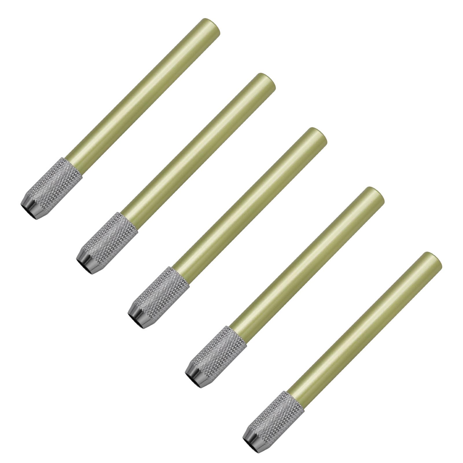 

5 шт. алюминиевые удлинители для карандашей металлическая ручка держатель для ручек удлинитель школьные канцелярские принадлежности художественный инструмент для письма для студентов зелёный