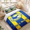 Custom Name Bedding Set 3 PiecesCardiff City Print Duvet Cover + 2 Pillowcases Soft Bed Decor