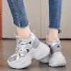 Inner height increase new breathable dad shoes platform mesh small sports and leisure shoes