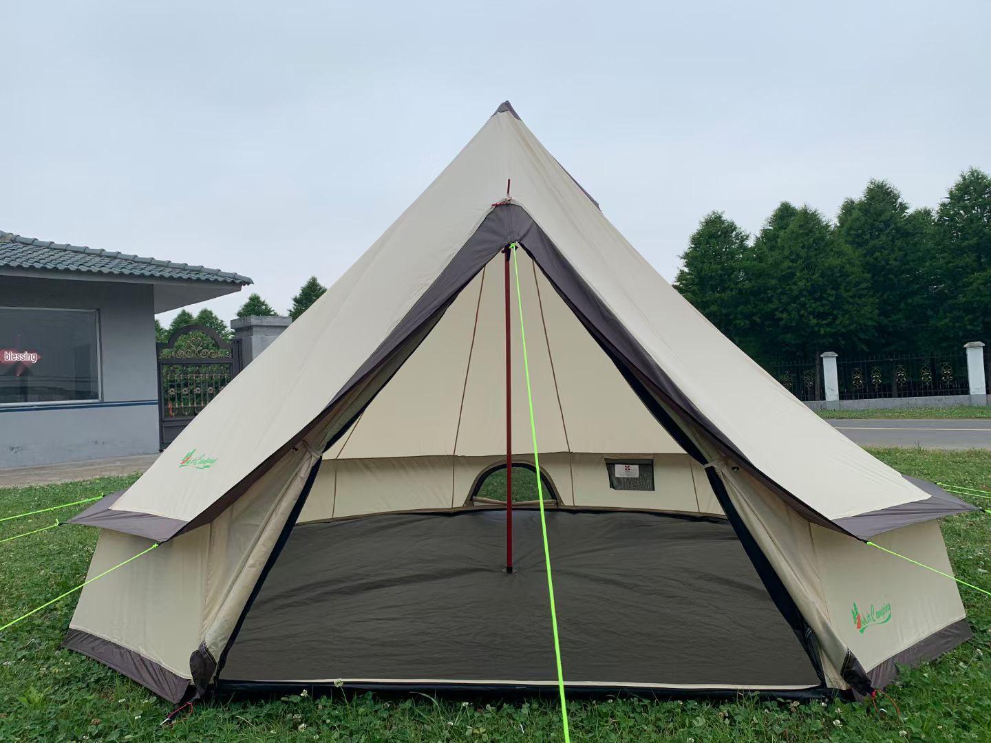 Mongolian Yurt: Thickened 5-6 Person Outdoor Folding Camping Tent 6-8 Person слоновая кость