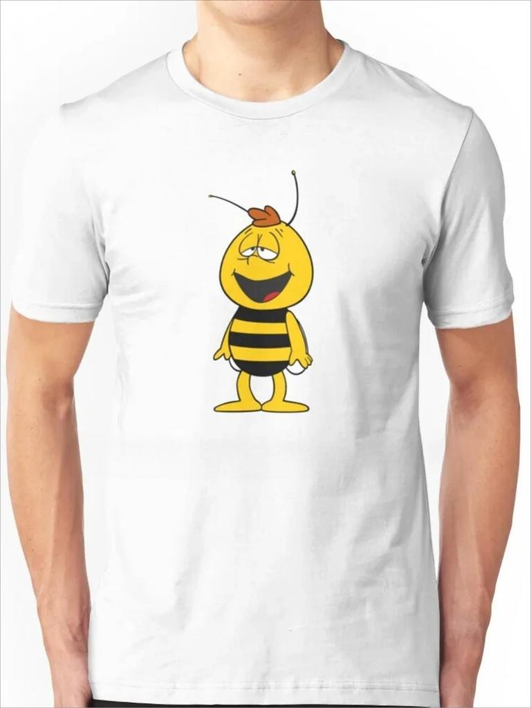 Willy Maya T-Shirt, Mit Retro-Designs aus den 70er und 80er Jahren, Zeigt Maya-Bienen und die lässigen T-Shirts ihrer Freunde - Herren...