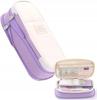 School Pencil Case Pouch Single-Compartment Expandable Organizer Light Purple