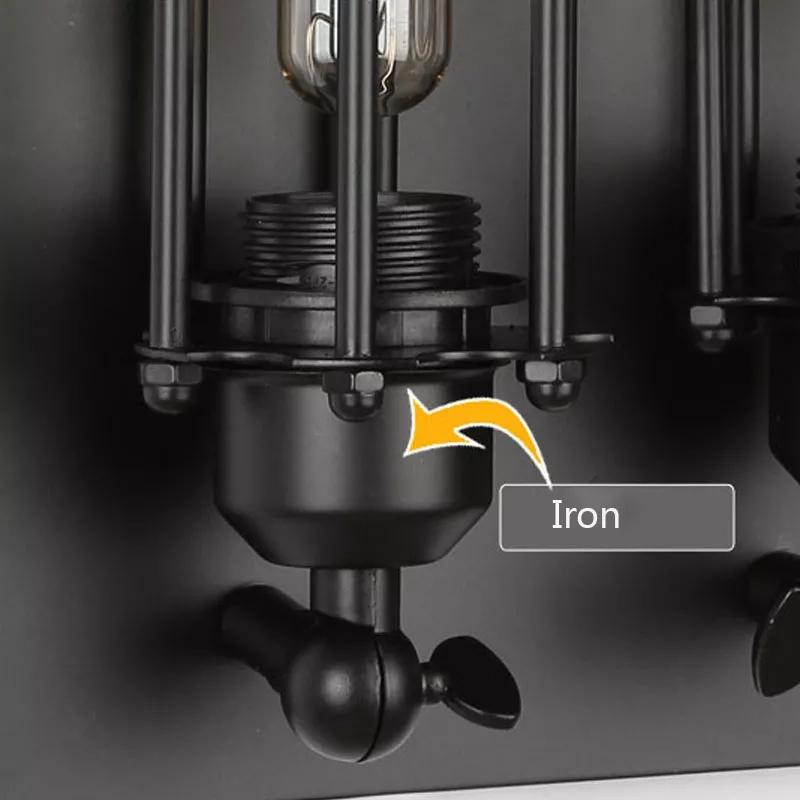 Hot Selling Black Iron Wall Lamp Retro Loft Industrial Edison Flute Wall Light Retro Home Indoor Loft Restaurant Bar Corridor