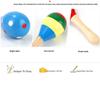 20cm Wooden Baby Grasping Maraca: Educational Sound Toy & Hand-Shaking Instrument for Grasping Training.
