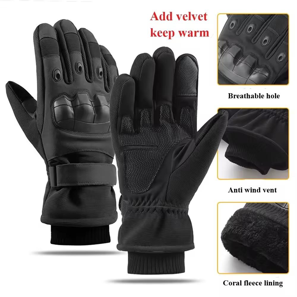 Winter Windproof Motorcycle Gloves Full Finger Guantes Moto Men's Motorbike Riding Gloves Touch Screen Motocross Gloves