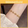 Womens Diamond Shape Bracelet With Gold Plating For Gift Giving