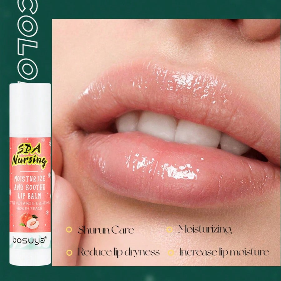 6pcs Fruit Flavored Lip Balm Holiday Gift Box Deep Moisturize Lips Say Goodbye To Dryness Suitable For All Skin Types
