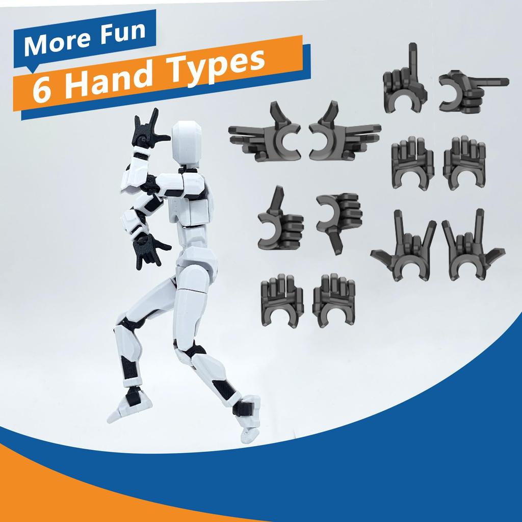 Mobile Doll Set, 3D Printed Titan Robot Mobile Doll, Posable Mobile Doll, Suitable For Collectors, Desktop Decoration